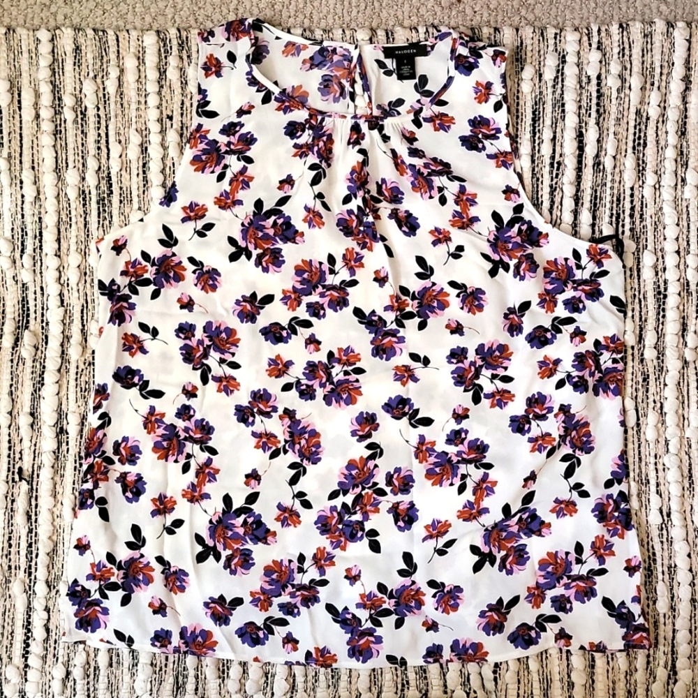 NWT Halogen Floral Tank